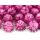 Pompony brokatowe PartyDeco 2cm Różowe, 20szt